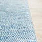 Milly Outdoor Blue & White Diamond Pattern Rug