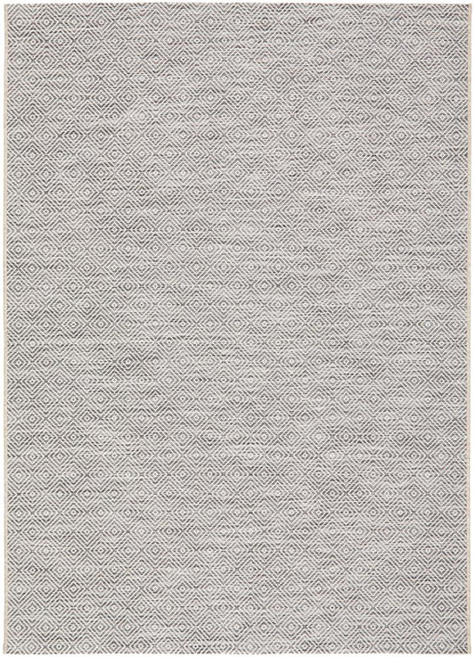 Milly Outdoor Grey & White Diamond Pattern Rug