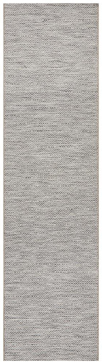 Thumbnail for Milly Outdoor Natural & White Diamond Pattern Rug