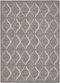 Thumbnail for Lola Outdoor Black & Grey Patterned Rug