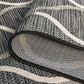 Lola Outdoor Black & Grey Patterned Rug