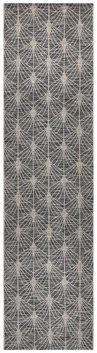 Thumbnail for Vera Outdoor Black & Grey Art Deco Pattern Rug
