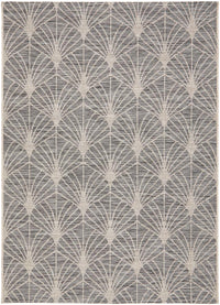 Thumbnail for Vera Outdoor Black & Grey Art Deco Pattern Rug