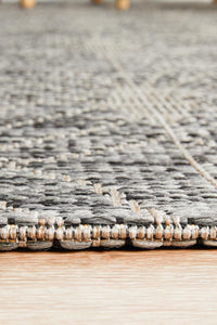 Thumbnail for Vera Outdoor Black & Grey Art Deco Pattern Rug