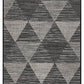 Miles Outdoor Black & Grey Geometric Pattern Rug