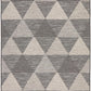 Miles Outdoor Black & Grey Geometric Pattern Rug