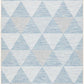 Miles Outdoor Blue & White Geometric Pattern Rug