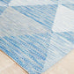 Miles Outdoor Blue & White Geometric Pattern Rug