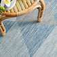 Miles Outdoor Blue & White Geometric Pattern Rug