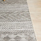 Tessa Outdoor Grey & White Tribal Pattern Rug