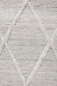 Thumbnail for Nevaeh Grey Diamond Pattern Modern Hand Tufted Rug