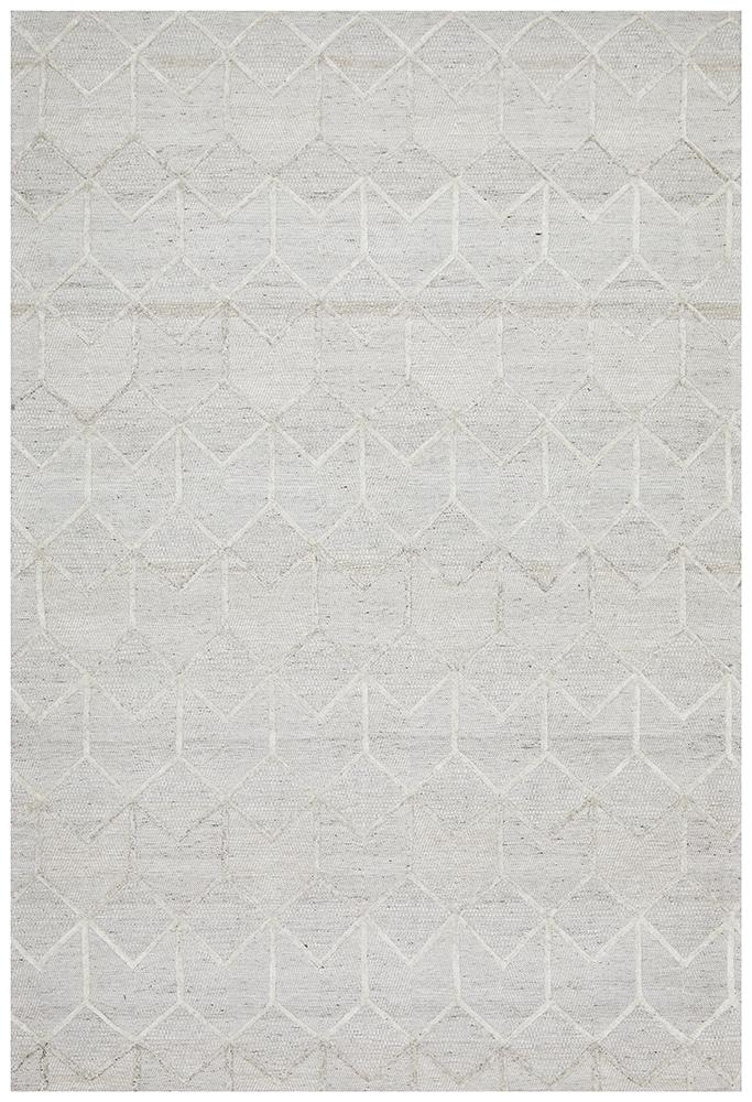Nevaeh Light Grey Modern Hand Tufted Wool & Viscose Rug
