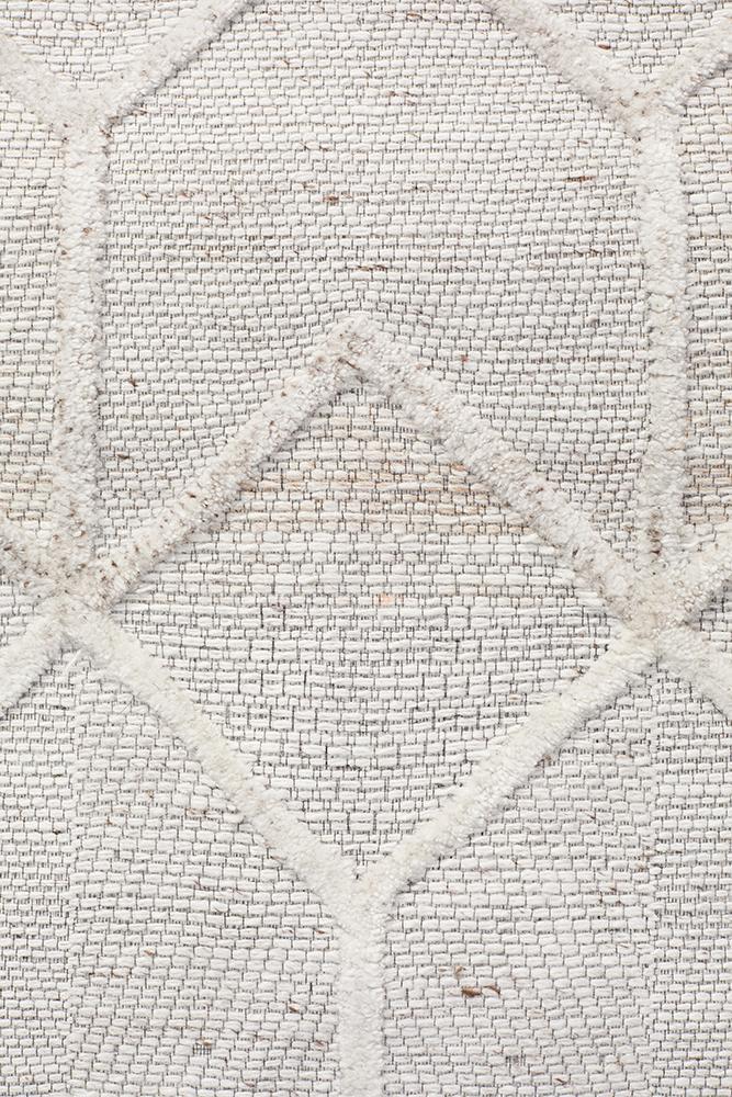 Nevaeh Light Grey Modern Hand Tufted Wool & Viscose Rug