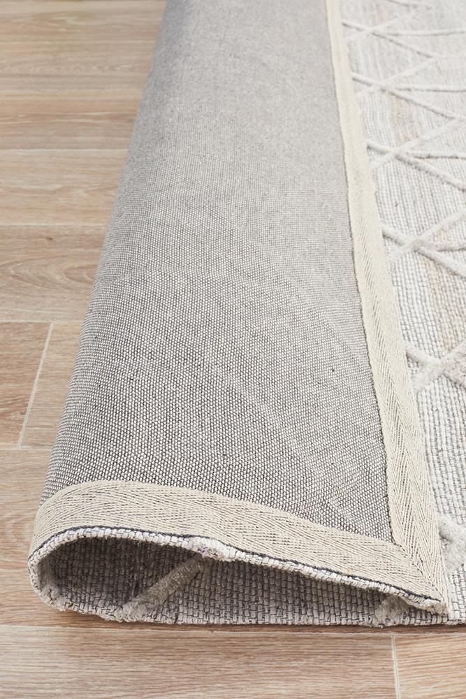 Nevaeh Light Grey Modern Hand Tufted Wool & Viscose Rug
